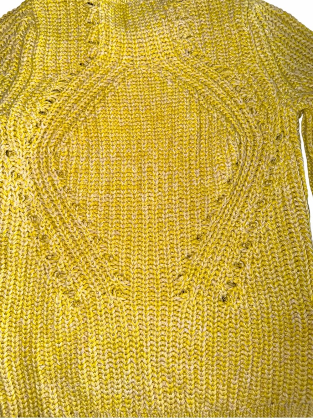 Yellow Crewneck Chunky Knit Sweater - Picture 3 of 8